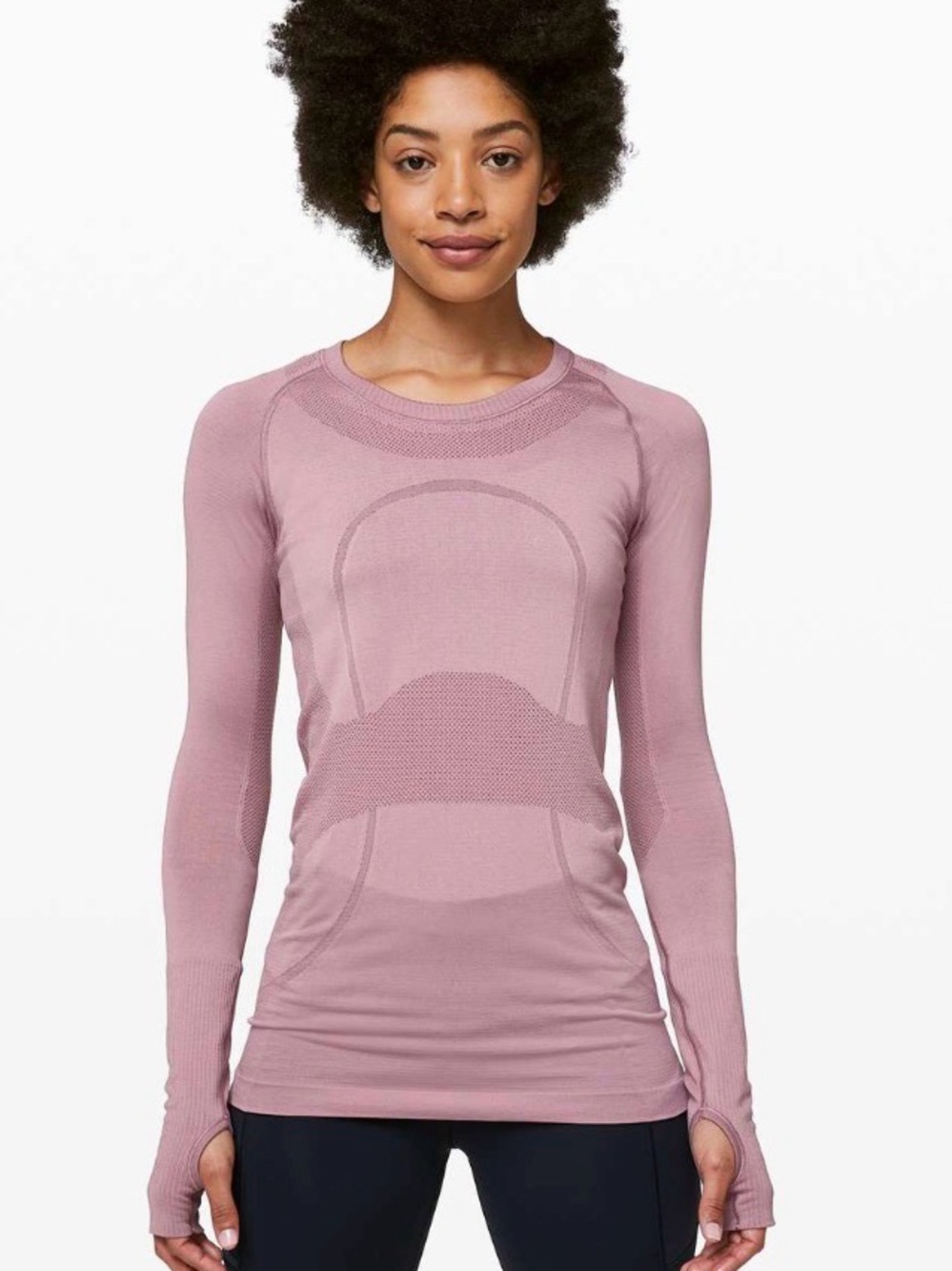 lululemon athletica Long Sleeve Seamless Top - Dusty Rose